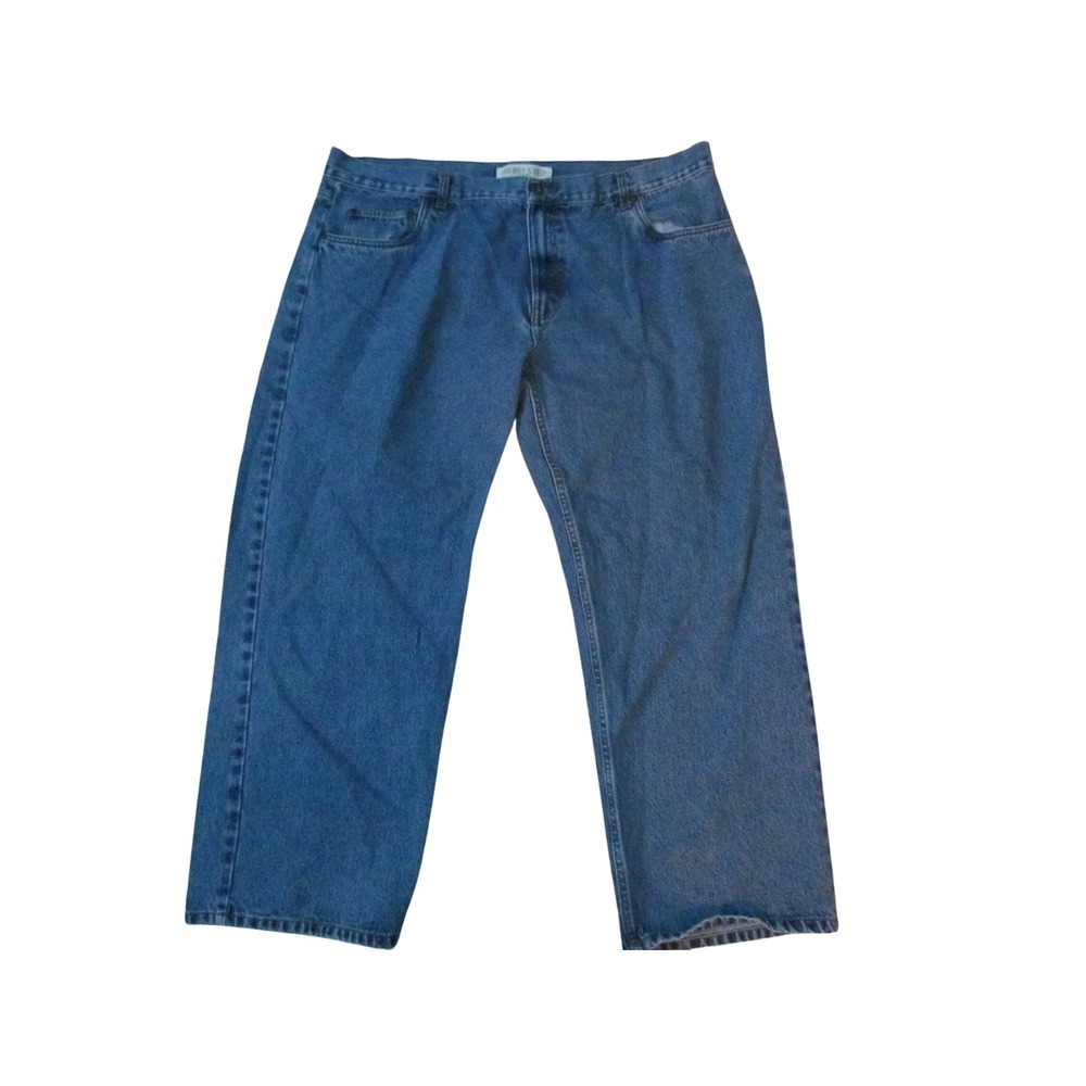 Faded Glory Relaxed Jeans 42x30 Blue Denim Classic Dad Baggy Workwear FGM18J06